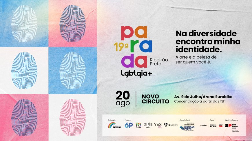 Calendário da 19ª Parada LGBT tem Prêmio Diversidade, Corte Miss e Mister LGBT, Feira do Livro e musical