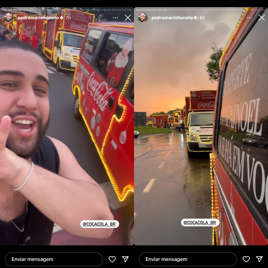 Influencer Pedro Marinho Neto Participa da Caravana Iluminada da Coca-Cola em Ribeirão Preto