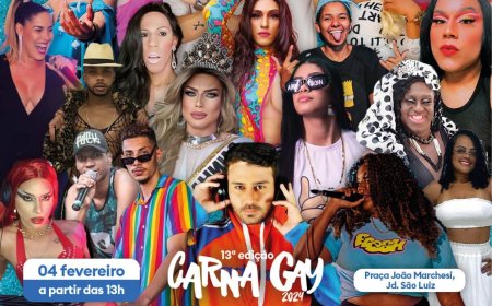 13ª edição do Carna Gay 2024 reunirá 21 artistas e prestação de serviços