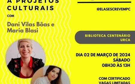 COLETIVO LITERÁRIO ELASESCREVEM OFERECE OFICINA GRATUITA DE INTRODUÇÃO A PROJETOS CULTURAIS