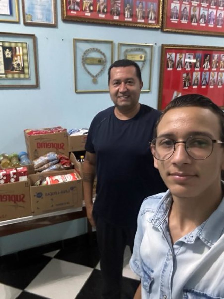 BANCO DE ALIMENTOS RECEBE DOAÇÃO DE 89 KG DE ALIMENTOS DE JOVENS DA ORDEM DEMOLAY