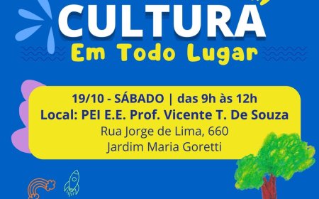 “Cultura em Todo Lugar” chega ao bairro Jardim Maria Goretti neste sábado, dia 19