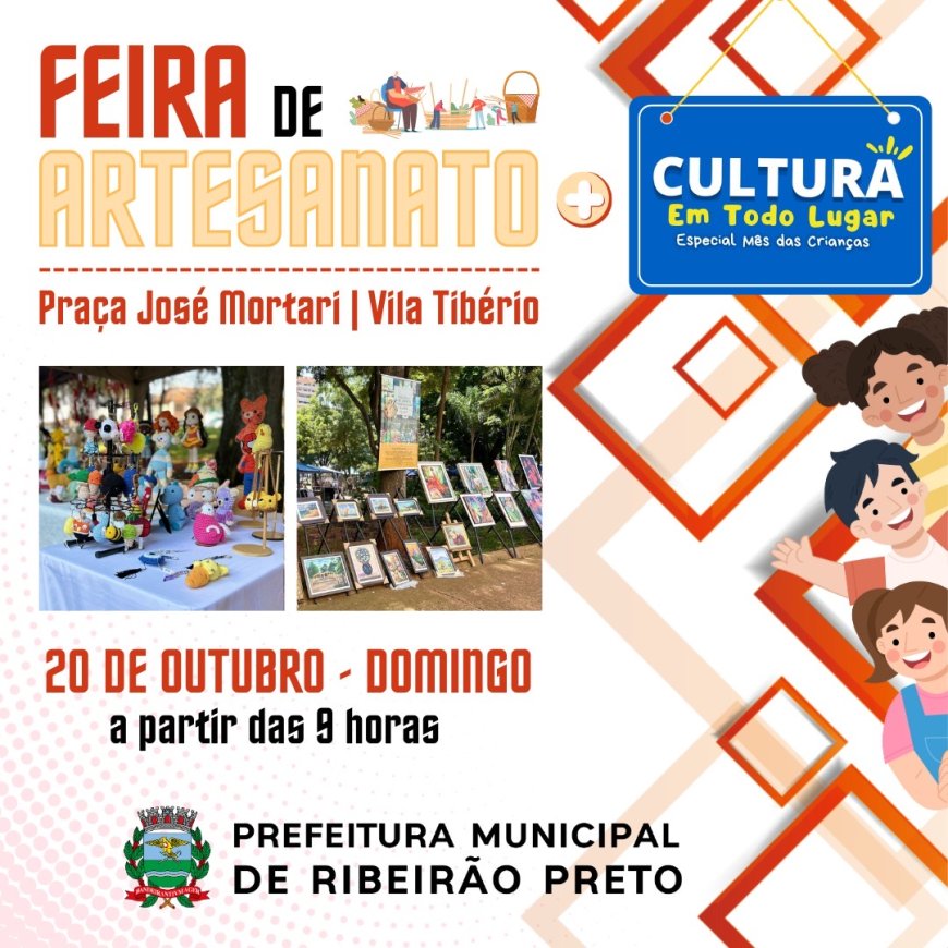 Artesãos participam de Feira de Artesanato na Vila Tibério