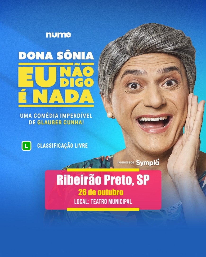 Humorista Glauber Cunha apresenta show “Eu Não Digo é Nada” no Teatro Municipal