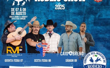 3º Botelhos Rodeio Show acontece de 7 a 9 de agosto com entrada gratuita, shows e provas valendo vaga para Barretos 2025