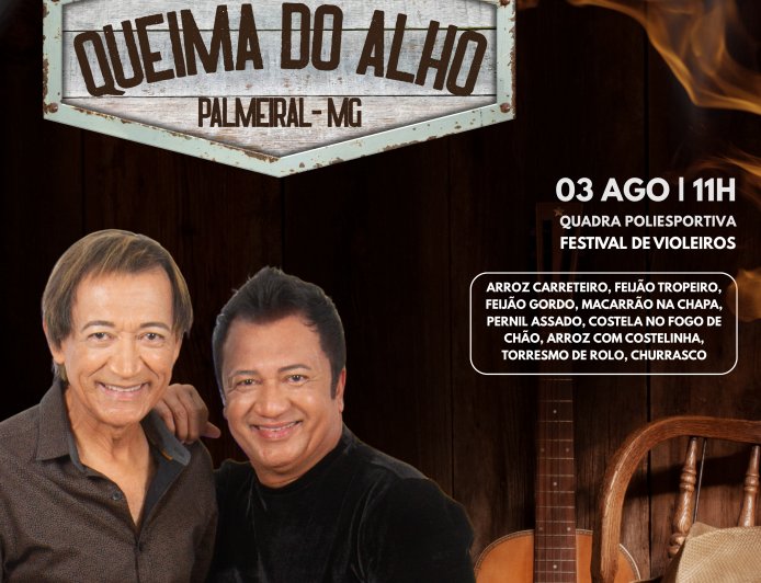 Queima do Alho de Palmeiral celebra a cultura tropeira com gastronomia, música e solidariedade neste domingo (3/8)