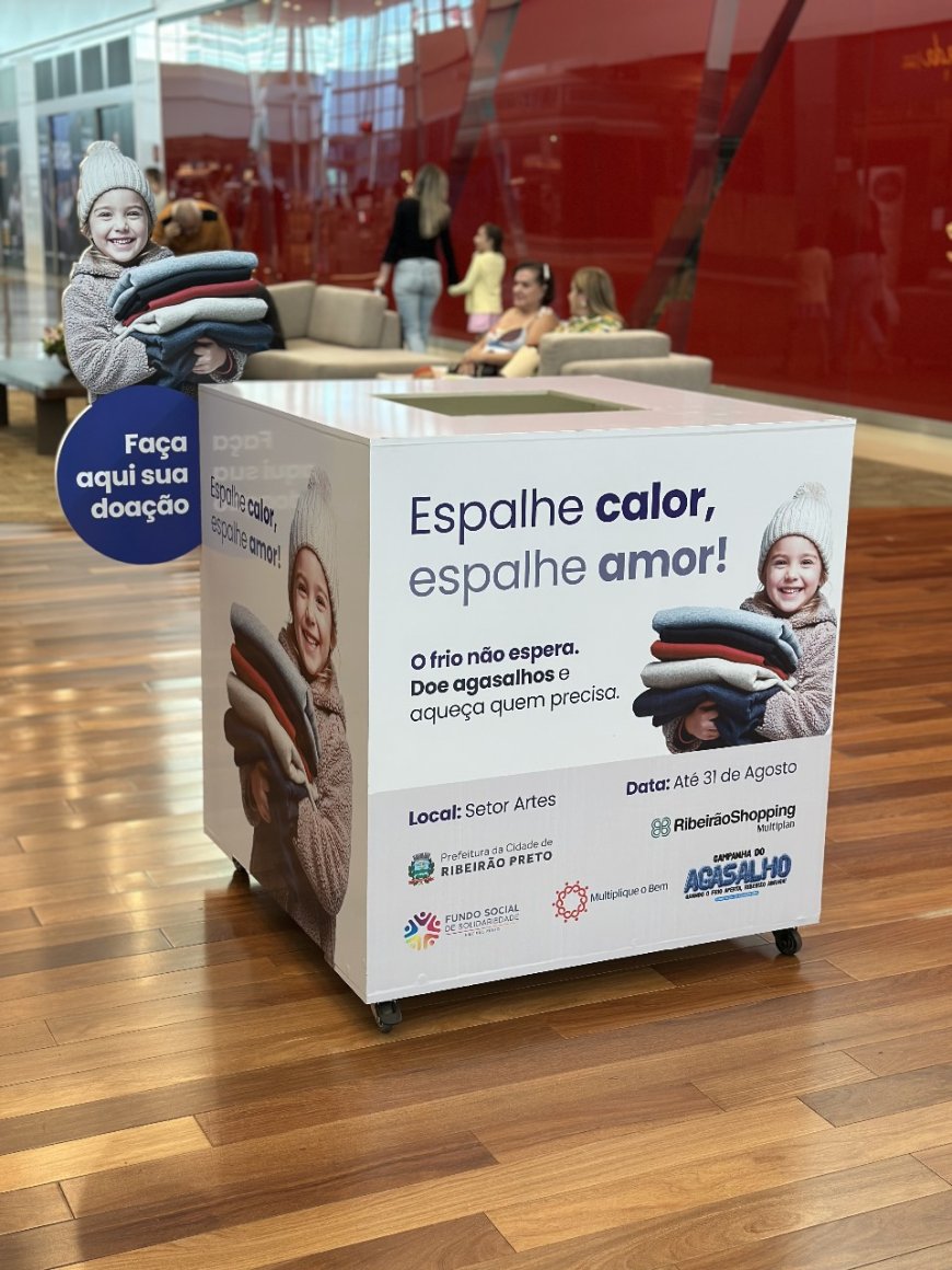 Campanha do Agasalho do RibeirãoShopping segue até 31 de agosto