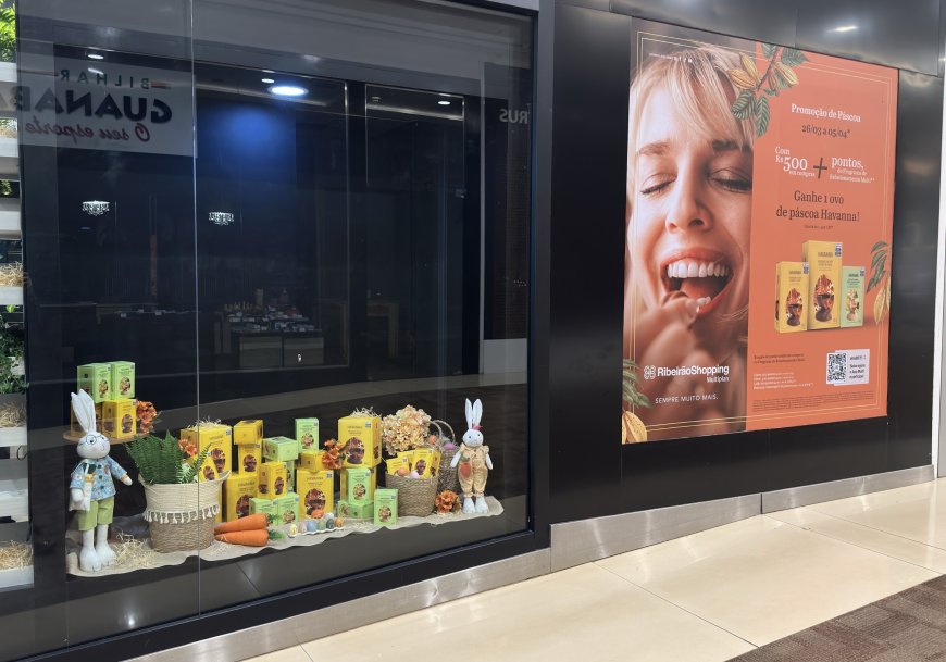 Consumo de chocolate segue em alta e inspira ação de Páscoa no RibeirãoShopping
