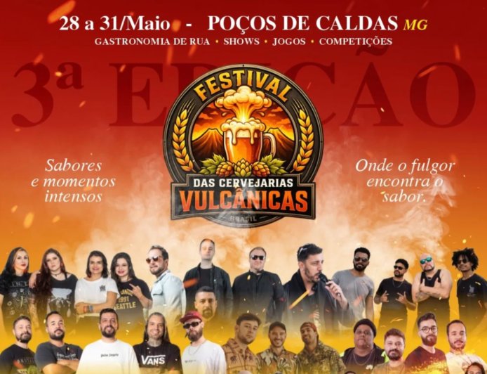 Estrutura começa a ganhar forma para o 3º Festival das Cervejarias Vulcânicas em Poços de Caldas