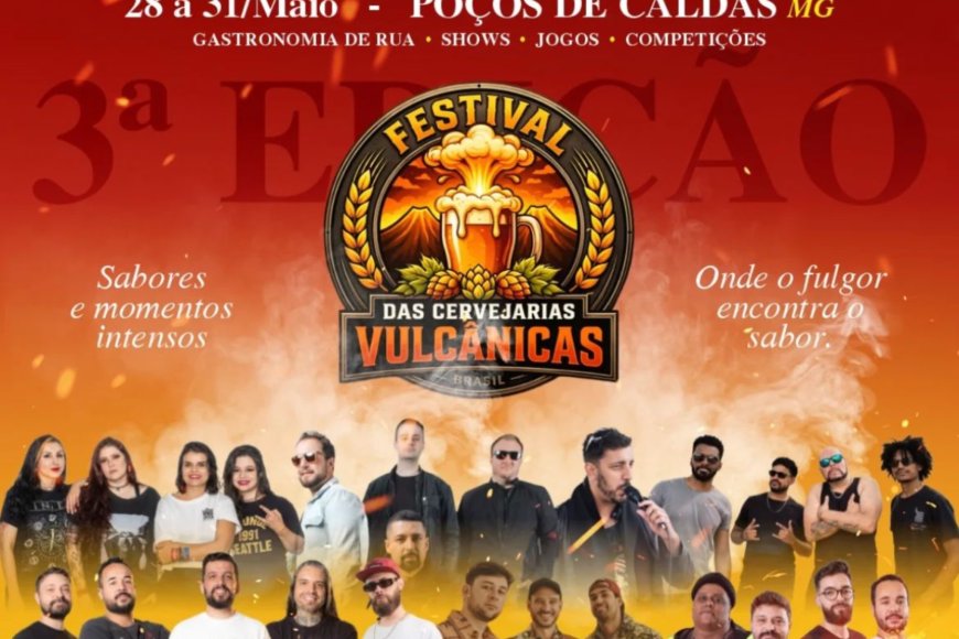 Estrutura começa a ganhar forma para o 3º Festival das Cervejarias Vulcânicas em Poços de Caldas