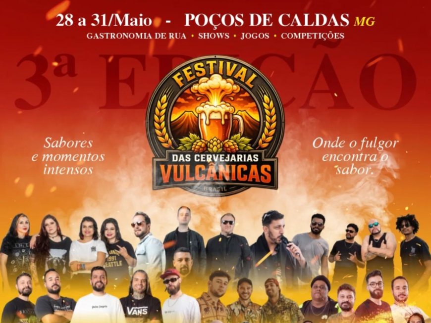 Estrutura começa a ganhar forma para o 3º Festival das Cervejarias Vulcânicas em Poços de Caldas